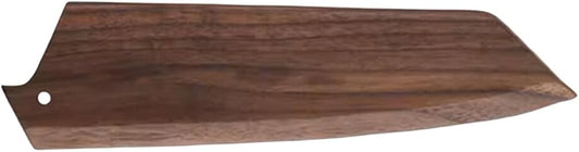 1-Pack Handmade Natural Black Walnut Wood Japanese Kiritsuke Chef Knife Sheath Magnetic Knives Case Holder Protector Wooden Cover (9IN)