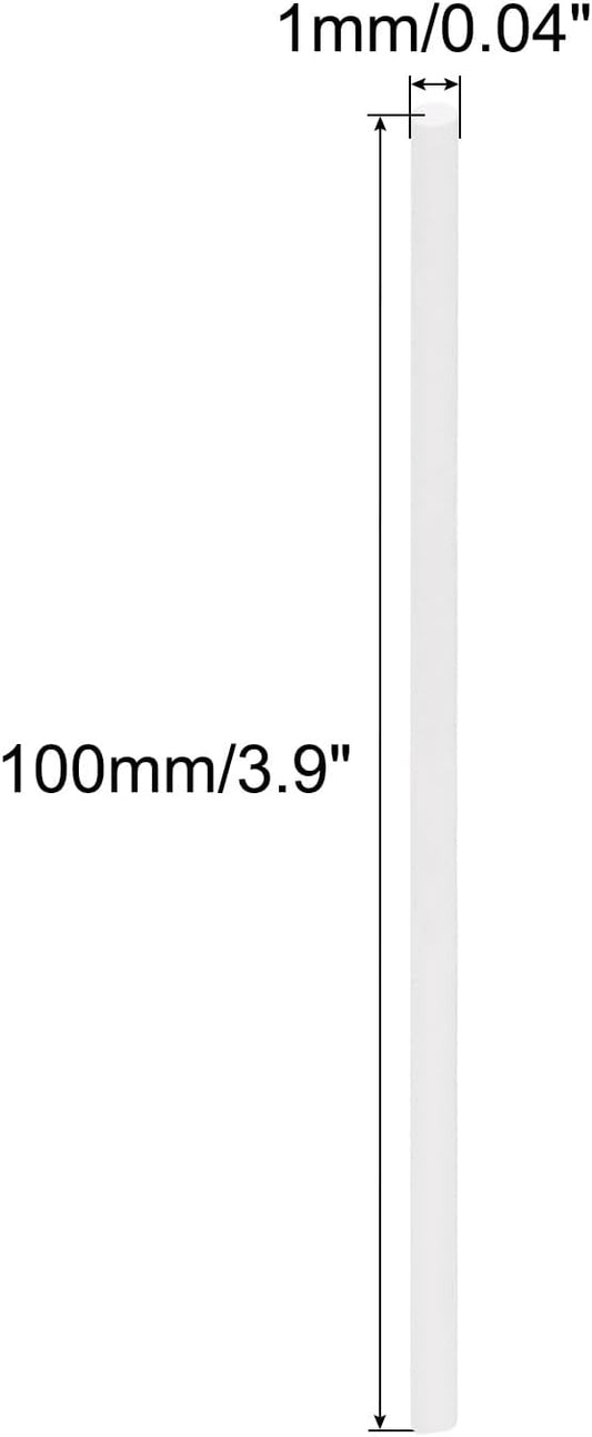 MECCANIXITY Alumina Ceramic Rod Solid Cylinder Whetstone 4mmx100mm Sharpening for Knives Scissors, Cream