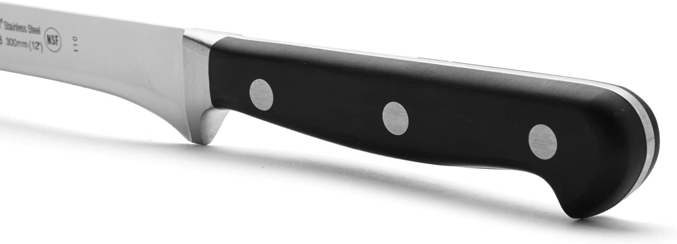 Arcos Carving Knife 12 Inch Stainless Steel. Ham Slicer Knife to Cut Ham and Meat. Ergonomic Polyoxymethylene Black Handle and 300mm Blade. Ópera Series