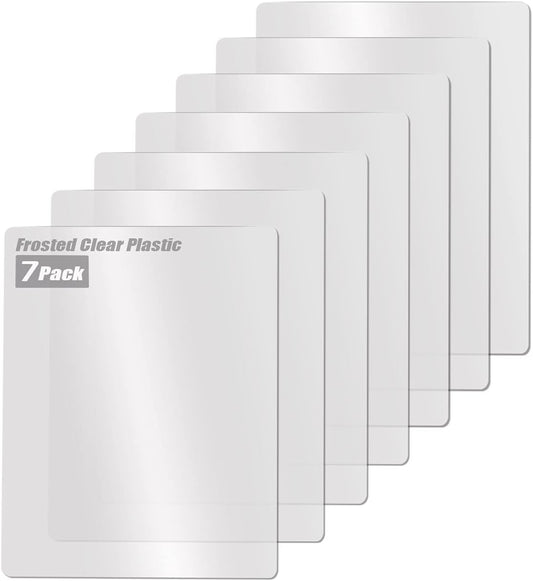 Fotouzy Plastic Cutting Boards for Kitchen, Flexible Cutting Mats Set of 7, BPA-Free, Non-Porous, Dishwasher Safe, 15x12 In, 7 Translucent Colors