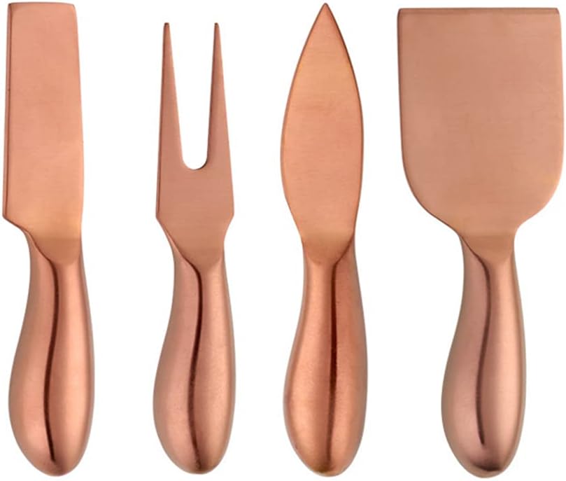 Black Cheese Knives Set 6 Piece Slicer Cutter Fork Spreader Tool Collection Stainless Steel