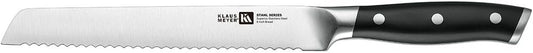 Klaus Meyer Stahl High Carbon Exclusive German Steel 8 inch Bread Knife (White)
