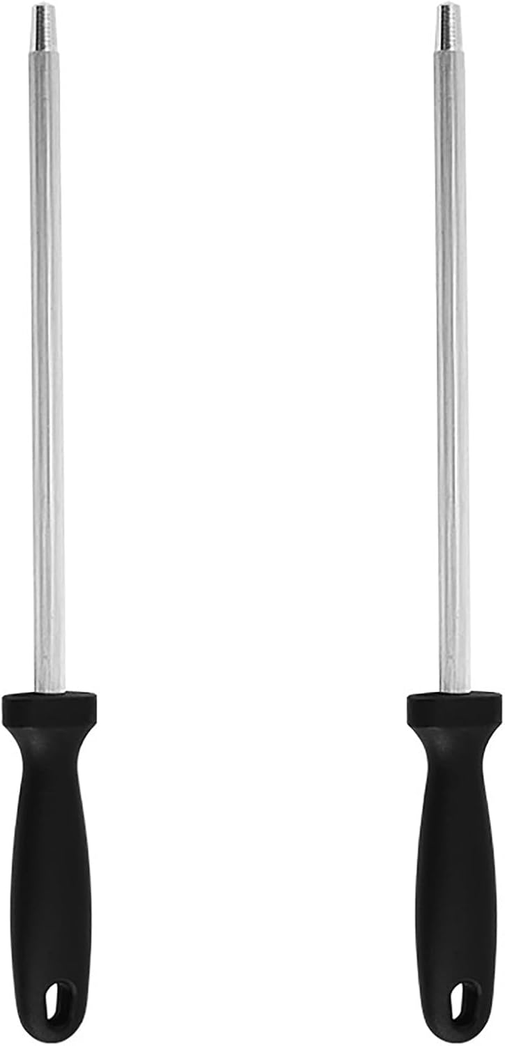 Fast Knife Sharpening Steel, 11.4 Inch Length Knife and Scissors High-carbon Steel Sharpener for Kitchen and Meat Cutting (2)