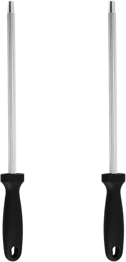 Fast Knife Sharpening Steel, 11.4 Inch Length Knife and Scissors High-carbon Steel Sharpener for Kitchen and Meat Cutting (2)