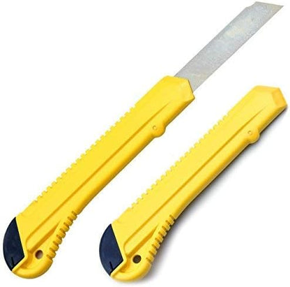 Tape King Utility Knife Set (12 Pack) | 18mm Wide Blade Box Cutter | Retractable Design, Compact And Versatile for Home, Crafts, Warehouse, Cartons, Cardboard, Office Supplies and Packaging