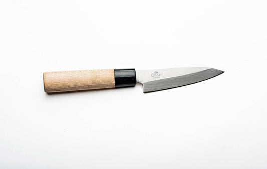 Japanese Petty Knife 3.9" – 420J2 Stainless Steel Paring Knife with Wood Handle for Fruit, Vegetable & Meat Preparation
