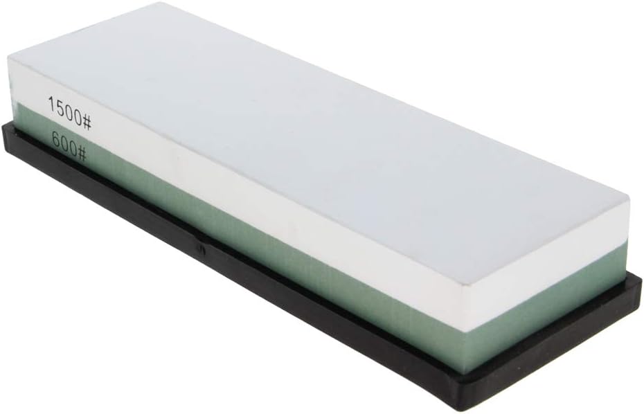 Utoolmart Double-Sided Whetstone Knives Sharpener Sharpening Stone 600/1500 Grit Water Stone for Scissors Razors Carving Tool 1Pcs