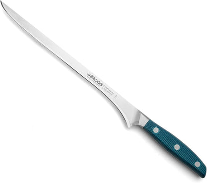 Arcos Forged Boning Knife in Nitrum Stainless Steel, Professional 6 Inch Butcher Knife for Removing Meat from Bones, Ergonomic Blue Handle, Brooklyn Series