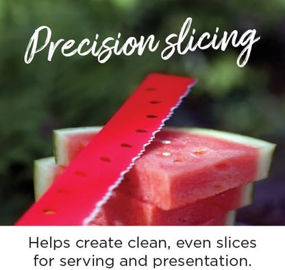Kuhn Rikon Watermelon Knife, Serrated Fruit Slicer for Watermelon and Large Fruit, Long Blade for Clean Slicing, Easy Cutting Tool