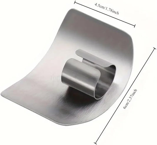 Stainless Steel Finger Guard – Anti-Cut Knife Shield for Safe Vegetable, Fruit & Meat Chopping, Slicing & Dicing, Kitchen Safety Accessory