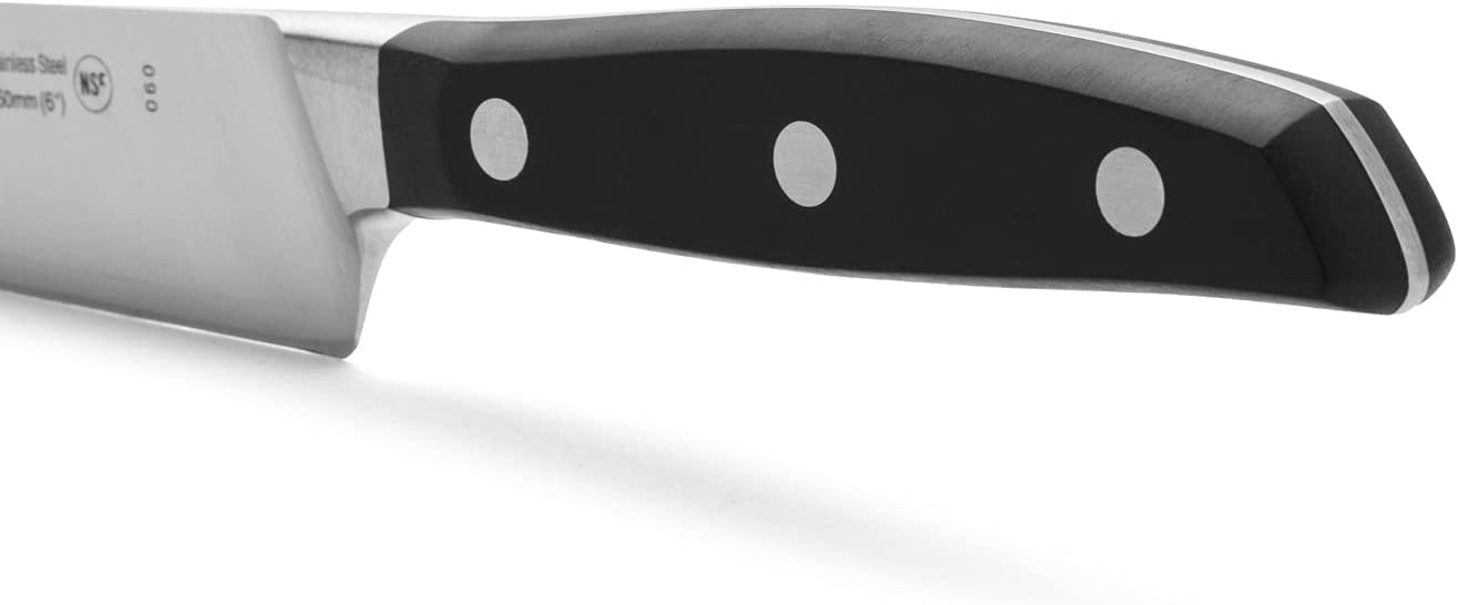 Arcos Forged Paring Knife 4 Inch Stainless Steel. Sharp Kitchen Knife for Peeling Fruits and Vegetables. Ergonomic Polyoxymethylene Handle and 100mm Blade. Series Manhattan. Color Black