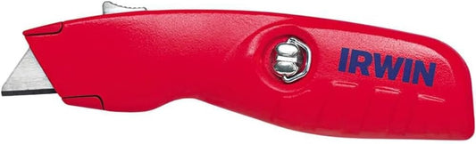 IRWIN Utility Knife, Self-Retracting for Safety (2088600), Red