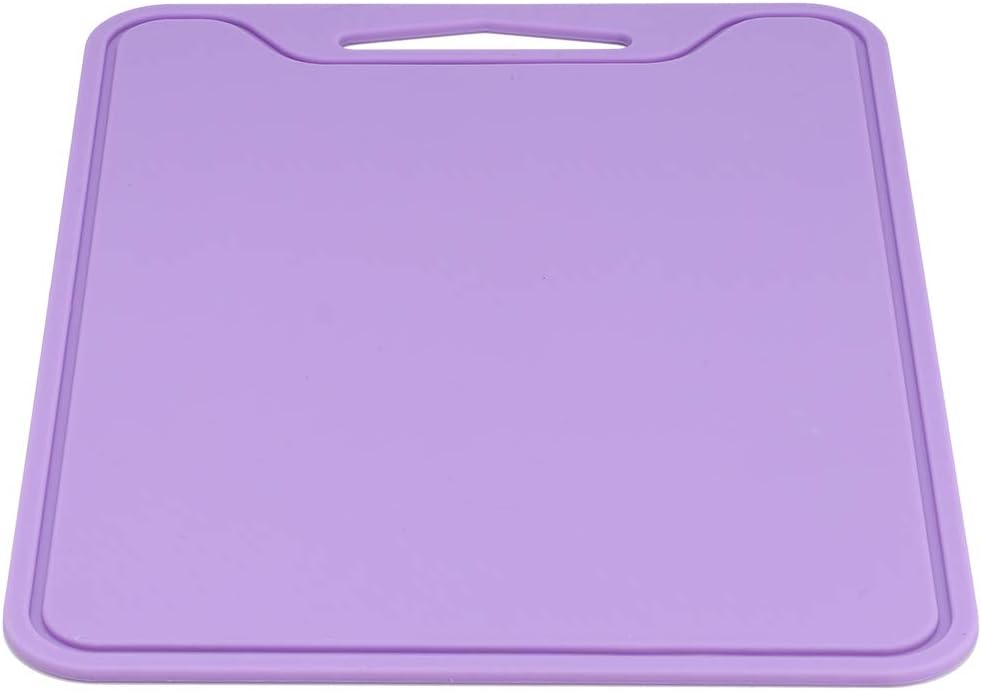Silicone Cutting Board Set of 3 Flexible Chopping Mats with Juice Groove Non Slip Handle BPA Free Dishwasher Safe Food Grade Heat Resistant Kitchen Mat