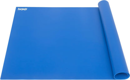 36.2" x 24" Extra Large Silicone Mat for Epoxy Resin, Nonstick Silicon Mats for Crafts Jewelry Casting, Non-Slip Kitchen Table Placemats for Countertop Protector Heat Resistant by Foepoge, Black