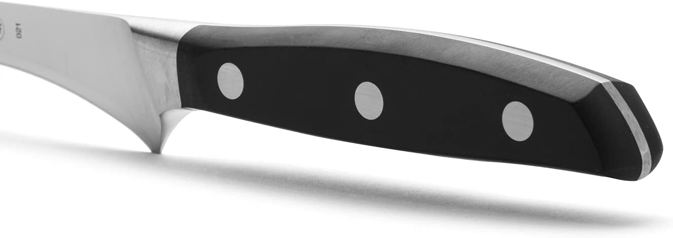 Arcos Forged Paring Knife 4 Inch Stainless Steel. Sharp Kitchen Knife for Peeling Fruits and Vegetables. Ergonomic Polyoxymethylene Handle and 100mm Blade. Series Manhattan. Color Black