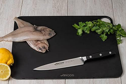 Arcos Forged Paring Knife 4 Inch Stainless Steel. Sharp Kitchen Knife for Peeling Fruits and Vegetables. Ergonomic Polyoxymethylene Handle and 100mm Blade. Series Manhattan. Color Black