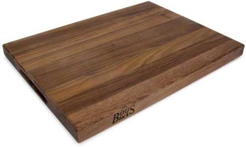 John Boos R-Board Series Rectangular Wooden Maple Cutting Board 20”x15” – 1.5” Thick, 12-lb Reversible Butcher Block with Edge-Grain & Finger Grips – Made in the USA