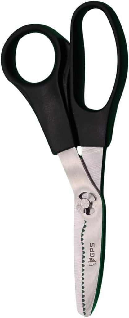 GPS 7"" Take Apart Kitchen Safety Shears, Black Handle, Food Grade, Stainless Steel, Used For Chicken/Poultry/Fish/Meat/Vegetables and More