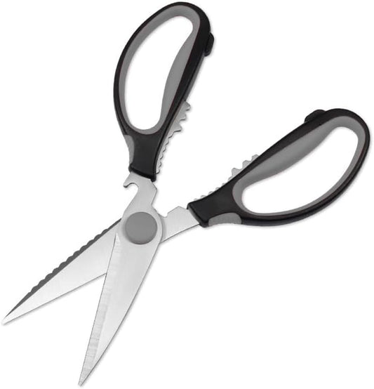 Rainspire Premium Come Apart Kitchen Scissors All Purpose Heavy Duty Kitchen Shears for Food Scissors Kitchen Utensils, Dishwasher Safe, Black Red