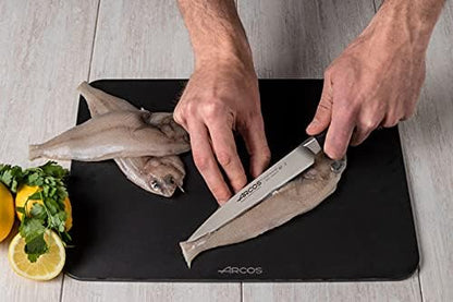 Arcos Forged Paring Knife 4 Inch Stainless Steel. Sharp Kitchen Knife for Peeling Fruits and Vegetables. Ergonomic Polyoxymethylene Handle and 100mm Blade. Series Manhattan. Color Black