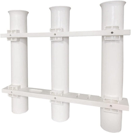 ISURE MARINE Fishing Rod Holder Bracket Wall Mounted Boat Side Mount Tool Holder Tube Links with Screws 2/3/4/6 Pole Tube (White/Black)
