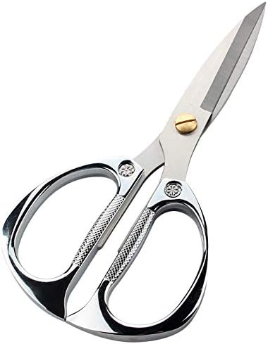 Jasni Heavy Duty Kitchen Shears, Spring Loaded Poultry Shears Stainless Steel Chef Scissors for Bone, Chicken, Poultry, Fish, Food, Meat,Spring-loaded Full Steel Handle