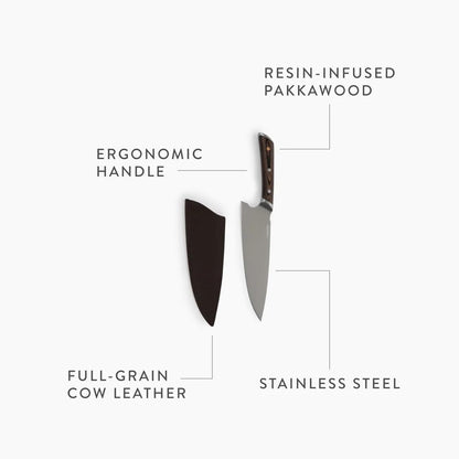Barebones No. 7 Nakiri Knife - 7-Inch German-Grade Blade - Chopping Perfect for Vegetables - Versatile Chef Knife - Everyday Kitchen Essentials