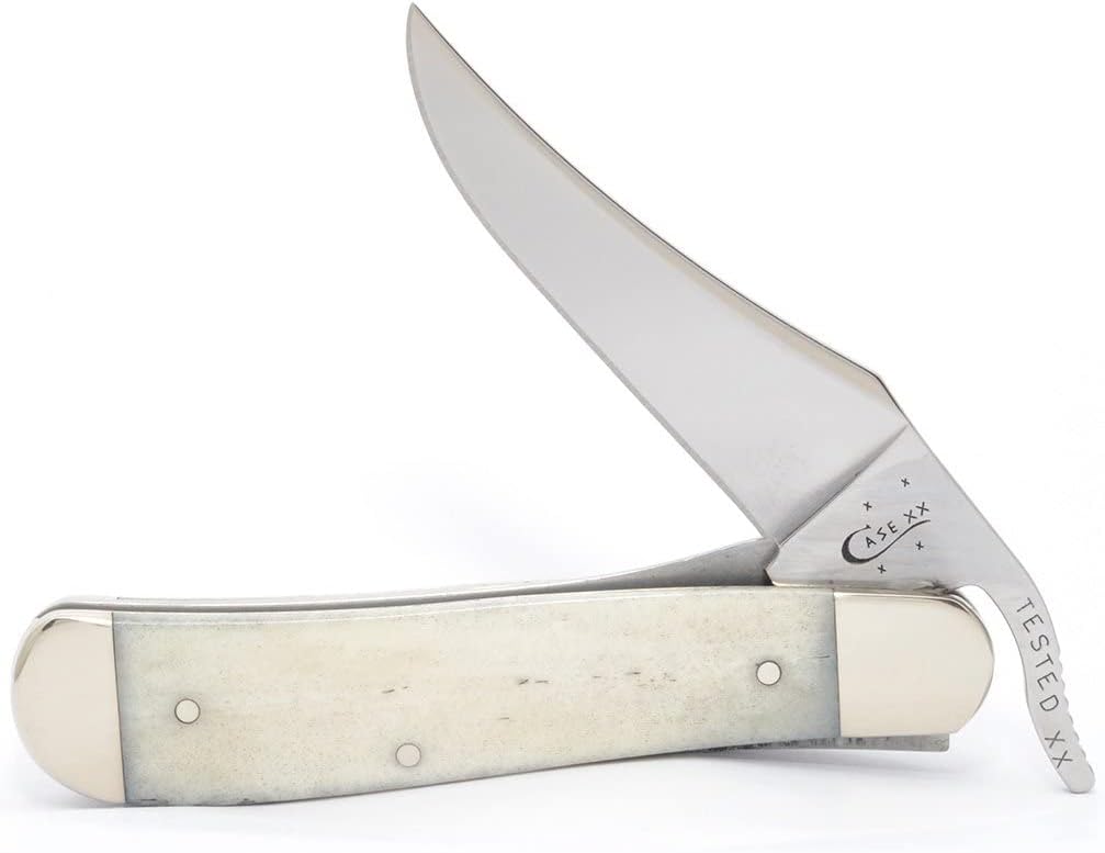 Case WR XX Pocket Knife Amber Jigged Bone Russlock Item #260 - (61953L SS) - Length Closed: 4 1/4 Inches