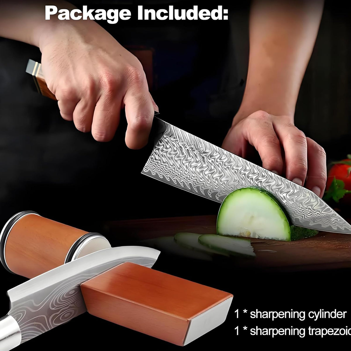 Rolling Knife Sharpener Kit with Diamond Whetstone | For Home Kitchen, Restaurant Kitchen, Outdoor, Magnetic