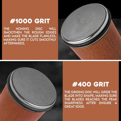 Rolling Knife Sharpener Kit with Diamond Whetstone | For Home Kitchen, Restaurant Kitchen, Outdoor, Magnetic