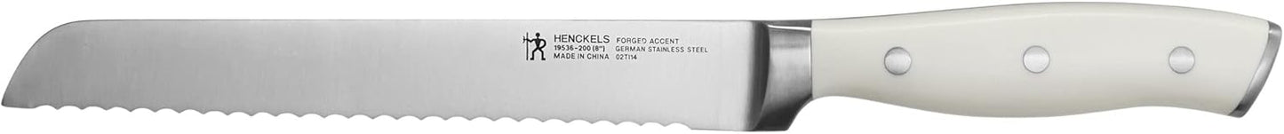 HENCKELS Forged Accent Razor-Sharp 8-inch Bread Knife, Cake Knife, Black, German Engineered Informed by 100+ Years of Mastery