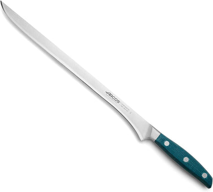 Arcos Forged Boning Knife in Nitrum Stainless Steel, Professional 6 Inch Butcher Knife for Removing Meat from Bones, Ergonomic Blue Handle, Brooklyn Series