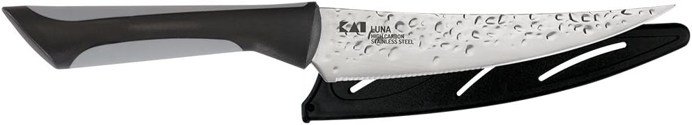 kai PRO Luna 3 Piece Starter Knife Set, Kitchen Knife Set, Includes 8" Chef's Knife, 3.5" Paring Knife, and 6" Utility Knife, Hand-Sharpened Japanese Kitchen Knives,Silver
