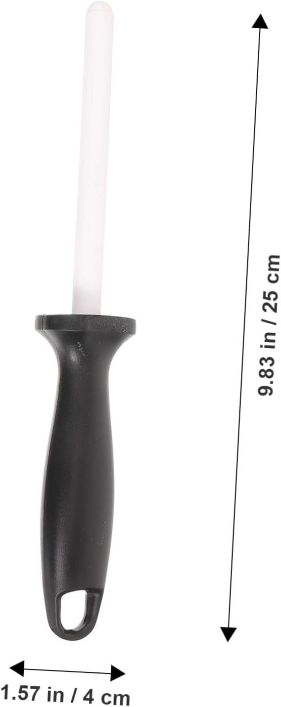 Quick Sharpener Rod with Ergonomic Grip Handle Portable Kitchen Cutter Sharpener for Indoor Outdoor Use Lightweight Ceramic Sharpening Tool for Various Cutter