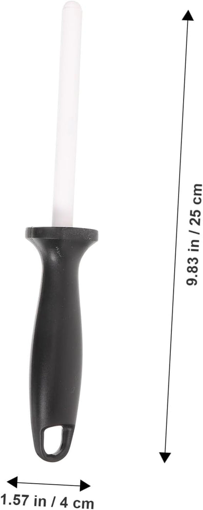 Quick Sharpener Rod with Ergonomic Grip Handle Portable Kitchen Cutter Sharpener for Indoor Outdoor Use Lightweight Ceramic Sharpening Tool for Various Cutter