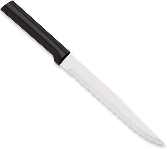 Rada Cutlery Serrated Slicer Knife (R138), 7" Stainless Steel Serrated Blade, Silver Handle