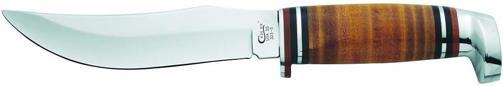 Case WR XX Pocket Knife Fixed Blade Polished Leather Item #379 - (M 3 Finn SS) - Length Closed: 6 1/2 Overall Inches