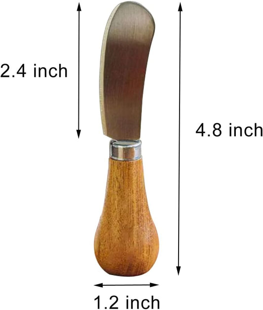 New Cute Standing Butter Knife Spreader Stainless Steel Wooden Handle, 4PCS Multifunctional Cream Cheese Butter Knives for Peanut Butter and Jelly Condiment Jam Sandwich Bread Toast