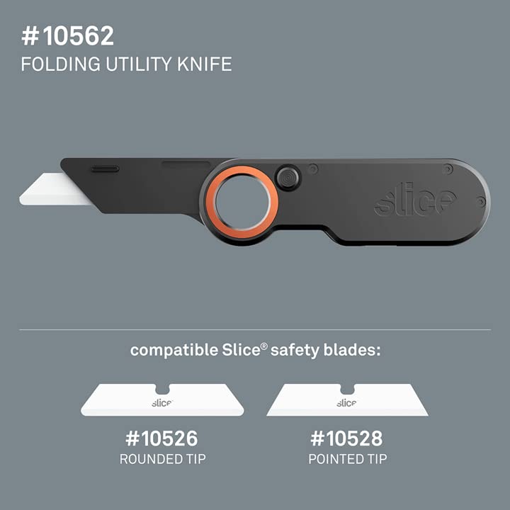 Slice Everyday Carry (EDC) Folding Knife | Heavy Duty Utility Knife | Modern Pocket Knife | Safe Ceramic Blade Lasting 11x Longer Than Metal | Compact and Convenient Box Cutter | 1 Pack
