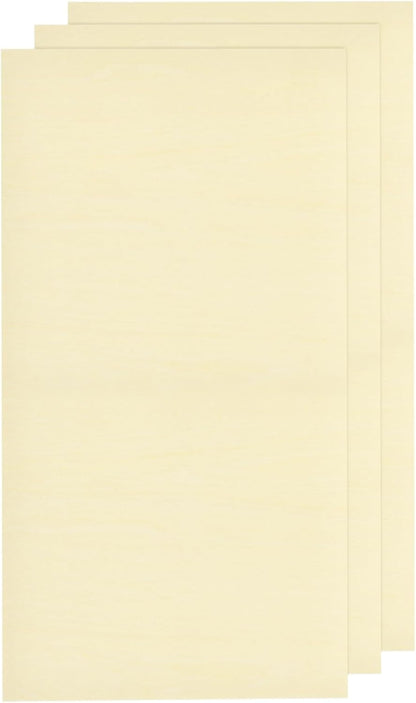 MECCANIXITY 3pcs Basswood Sheets 12 x 8 x 3/8 Inch Unfinished Wood Boards Plywood for DIY Crafts Laser Cutting with Smooth Surfaces