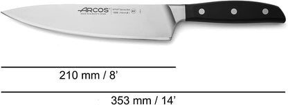 Arcos Forged Paring Knife 4 Inch Stainless Steel. Sharp Kitchen Knife for Peeling Fruits and Vegetables. Ergonomic Polyoxymethylene Handle and 100mm Blade. Series Manhattan. Color Black