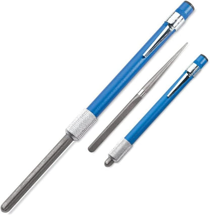 1 PCS Retractable Knife Sharpener, BravOne 3 in 1 Portable Diamond Knife Sharpening Steel Rod Pen Shape Knife Sharpening Stick for Kitchen Knife, Fish Hook, Outdoor Exploration