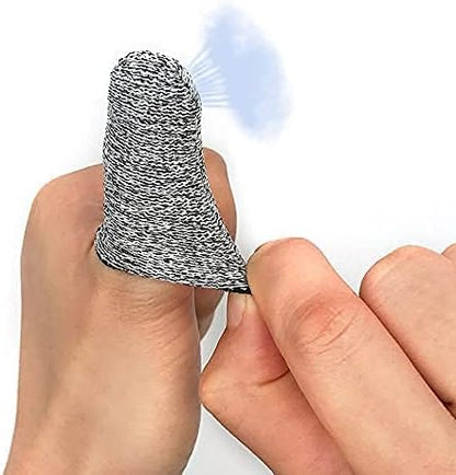 12 PCS Cut Resistant Finger Cots Protector Finger Sleeve Protectors Reusable Finger Guards Finger Covers Protection Cots for Kitchen,Work, Sculpture, Anti-Slip, Reusable,Gloves Life Extender