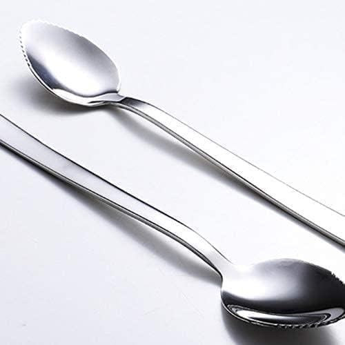 2Pcs Grapefruit Spoon Stainless Steel Fruit Spoon,Stainless Steel Spoon,Dessert Spoons,Serrated Edge Ice Cream Scrape Cut Spoons For Fruit Dessert Cheese Vegetables Kitchen Tool with Non-stick Plating