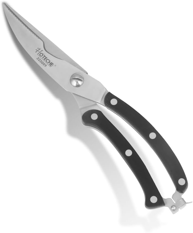 Hoteche 10-Inch Poultry Shears – Heavy Duty Kitchen Shears for Cutting Chicken, Meat & Bones – Stainless Steel Professional Kitchen Scissors with Non-Slip Handle