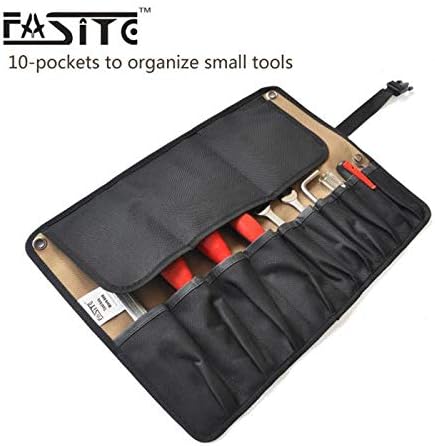 Roll Tool Pouch Rolling Tool Hanging Bag Multi Pockets Organizer PTN055, Dark Yellow