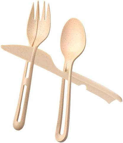 Jokari Travelware Travel Cutlery Set with Case - Compact, Reusable, TSA-Approved for Camping & Picnic. Portable eco-friendly spoon, fork, knife in a lightweight pouch, perfect for lunchbox or travel.