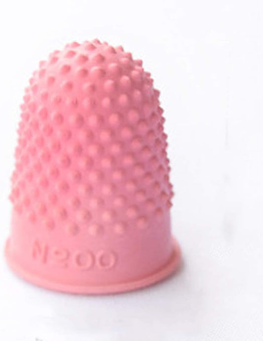 Thimble Protectors 5Pcs, Finger Protectors, Rubber Fingers Thimble Guard Tips Caps Pads Cover Craft Finger Tip Sewing Counting Protector for Embroidery, Sewing, Cutting (Pink)