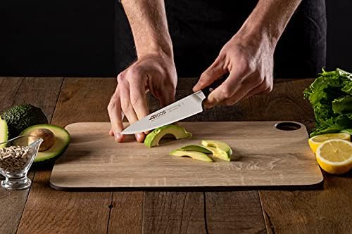 Arcos Forged Paring Knife 4 Inch Stainless Steel. Sharp Kitchen Knife for Peeling Fruits and Vegetables. Ergonomic Polyoxymethylene Handle and 100mm Blade. Series Manhattan. Color Black