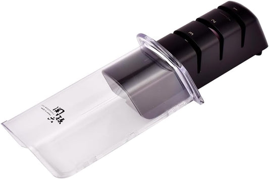 Kai Seki Magoroku Diamond and Ceramic Sharpener (AP-0308), Black/White, 141 * 51 * 55 mm (Length X WidthX Height)